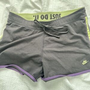 Nike Women's Gray and Purple Shorts